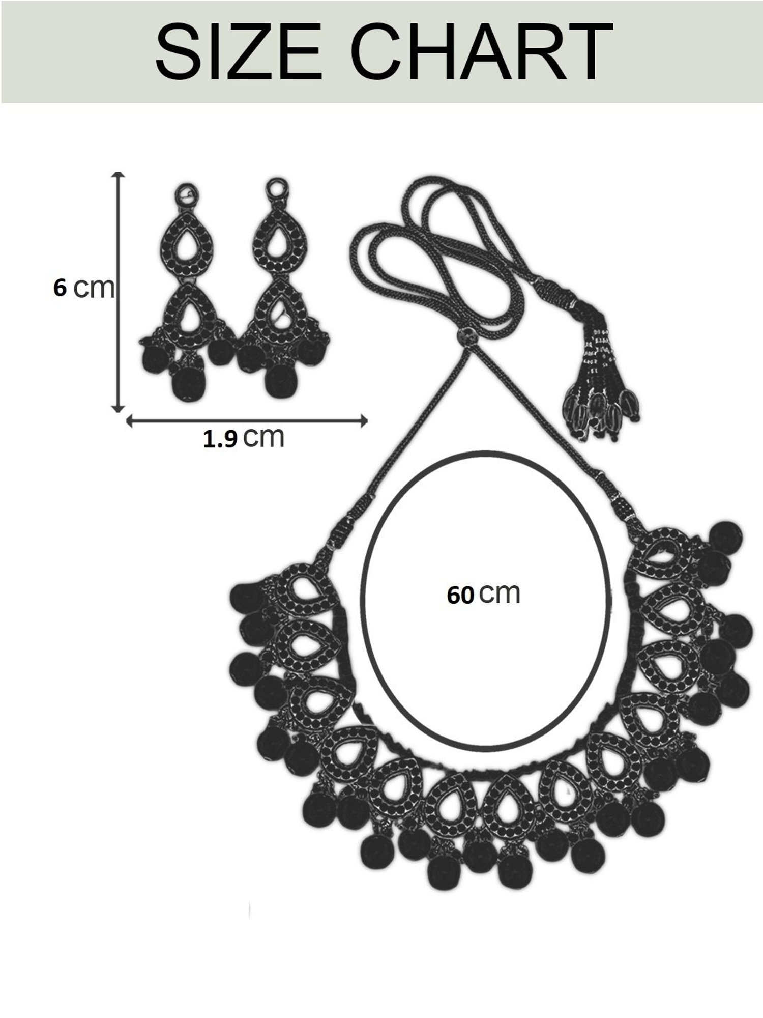 Oomph Antique Ethnic Red Necklace & Earring Set