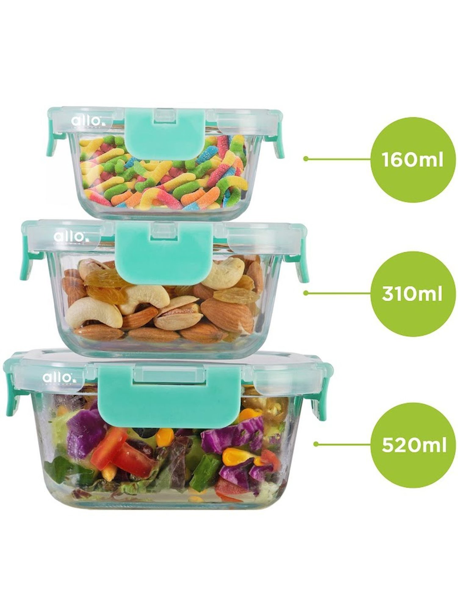 Borosilicate Glass Containers with Lids Microwave Safe Container for Glass Food Storage Containers
