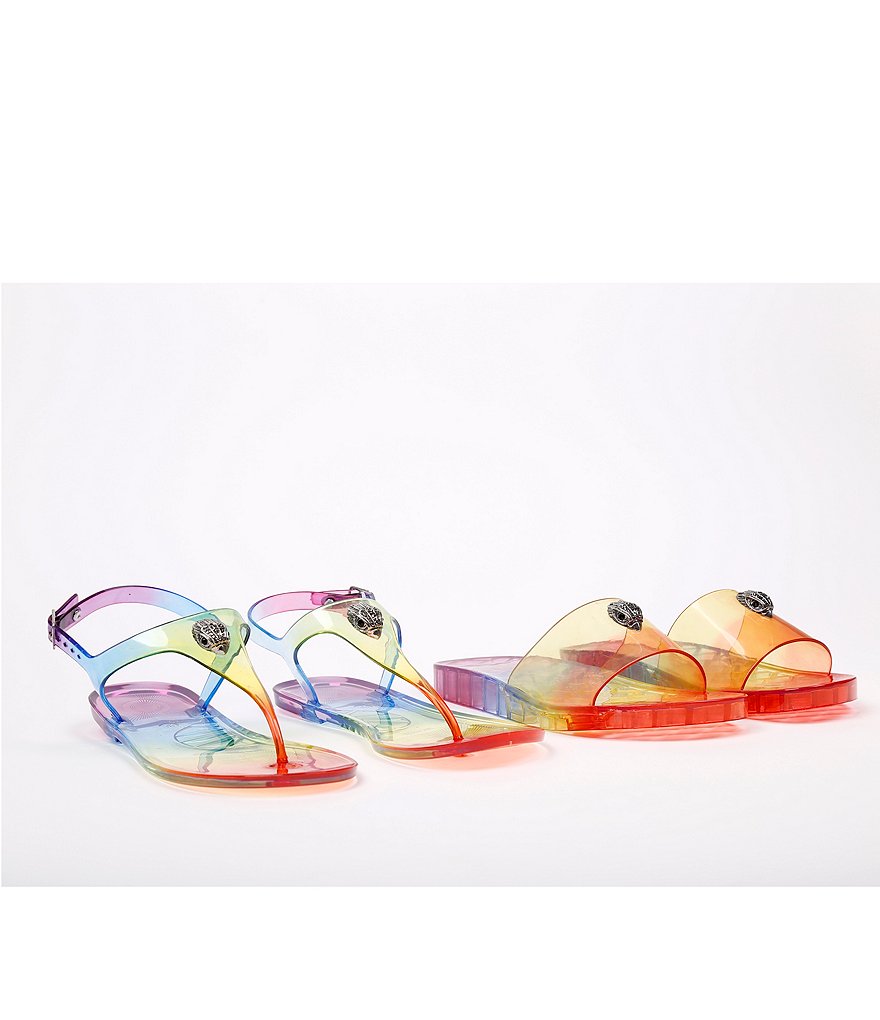 Kurt Geiger London Maddison Rainbow Jelly Flat Sandals