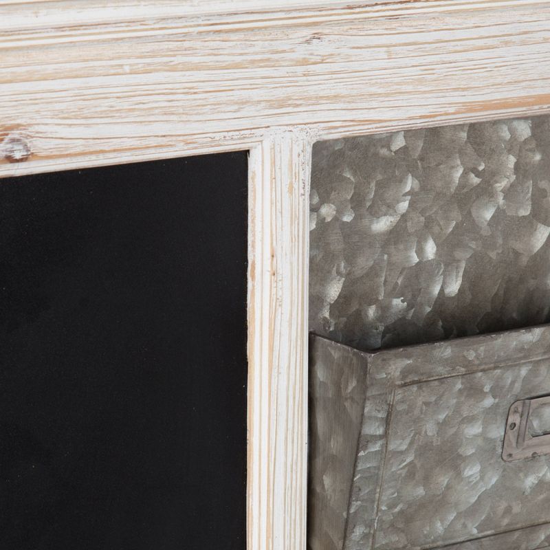 26" x 32" Sumpter Wood Framed Wall Organizer Rustic Brown - Kate and Laurel