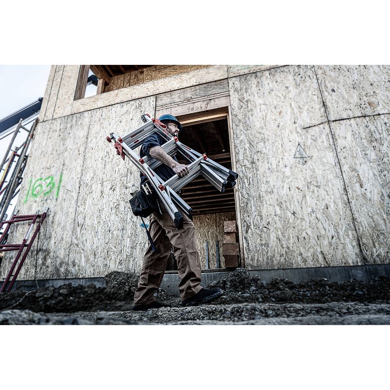 Little Giant Ladder Systems Model 13 300lb ANSI Type IA rated Aluminum Ladder Gray