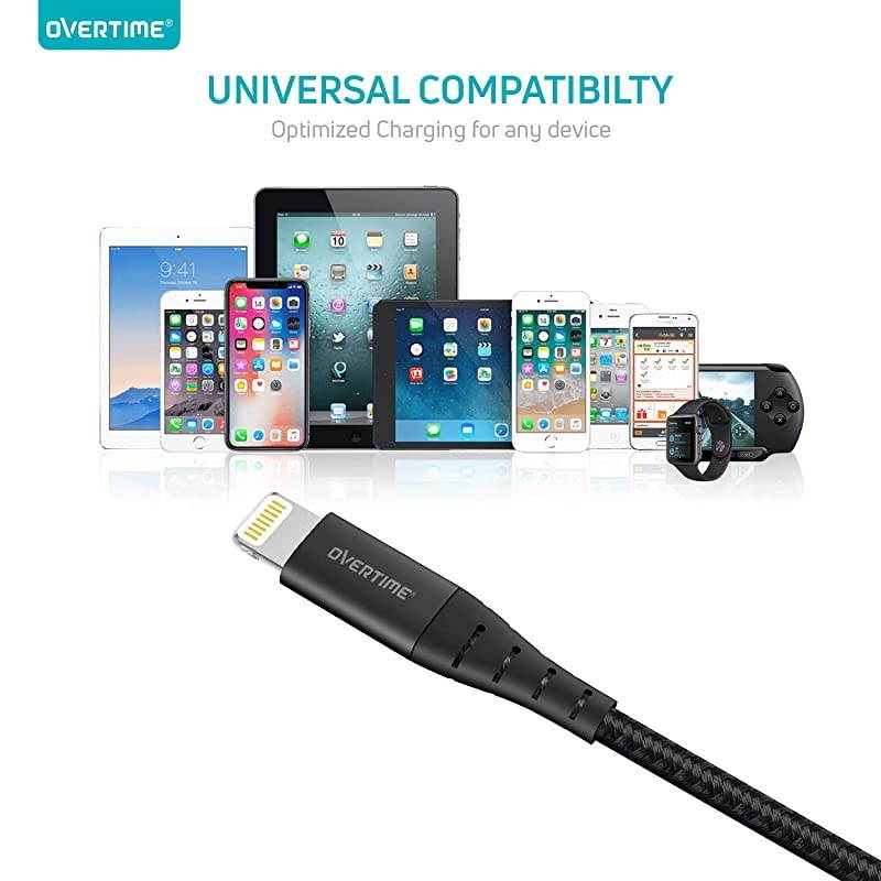 iPhone Charger Set  Apple MFi Certified Lightning Cable with Dual USB Wall Adapter 24 AMP Compatible wiPhone 11 Pro Max XS XR X 8 7 6S 6 Plus SE AirPods iPad BlackBlack 10ft