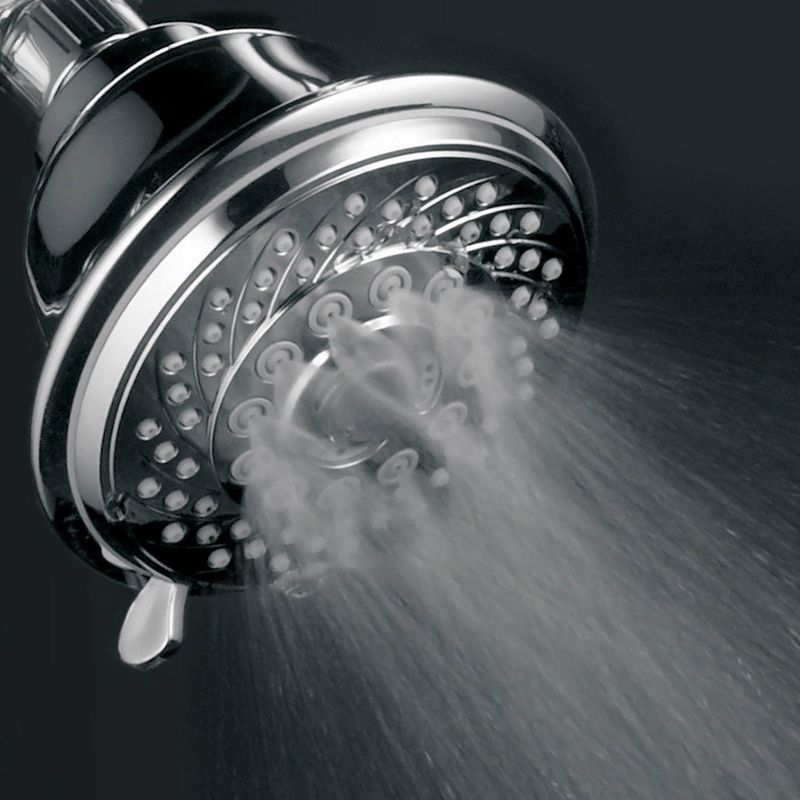 Dual Shower Head Aqua Dance Drill Free Instant Mount 3 Way Showerhead Slide Bar Combo Chrome - HoteSpa