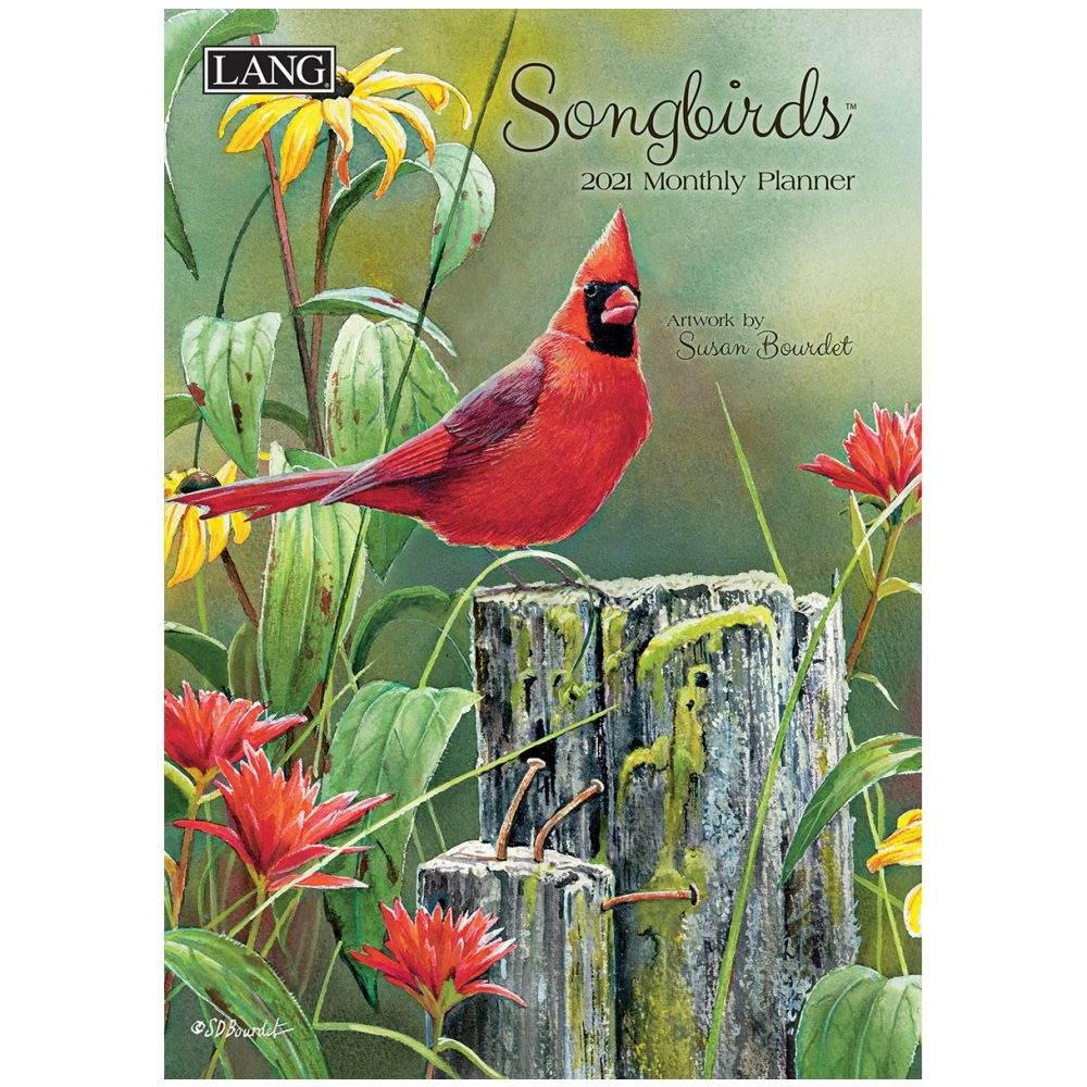 Lang Companies,  Songbirds Monthly Planner by Susan Bourdet 2021