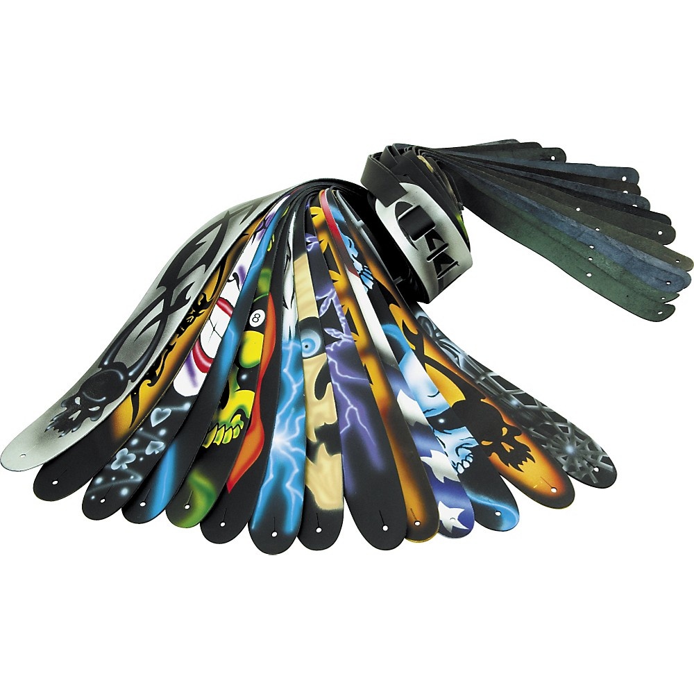 Perri's 2-1/2" Leather Airbrushed Guitar Strap USA