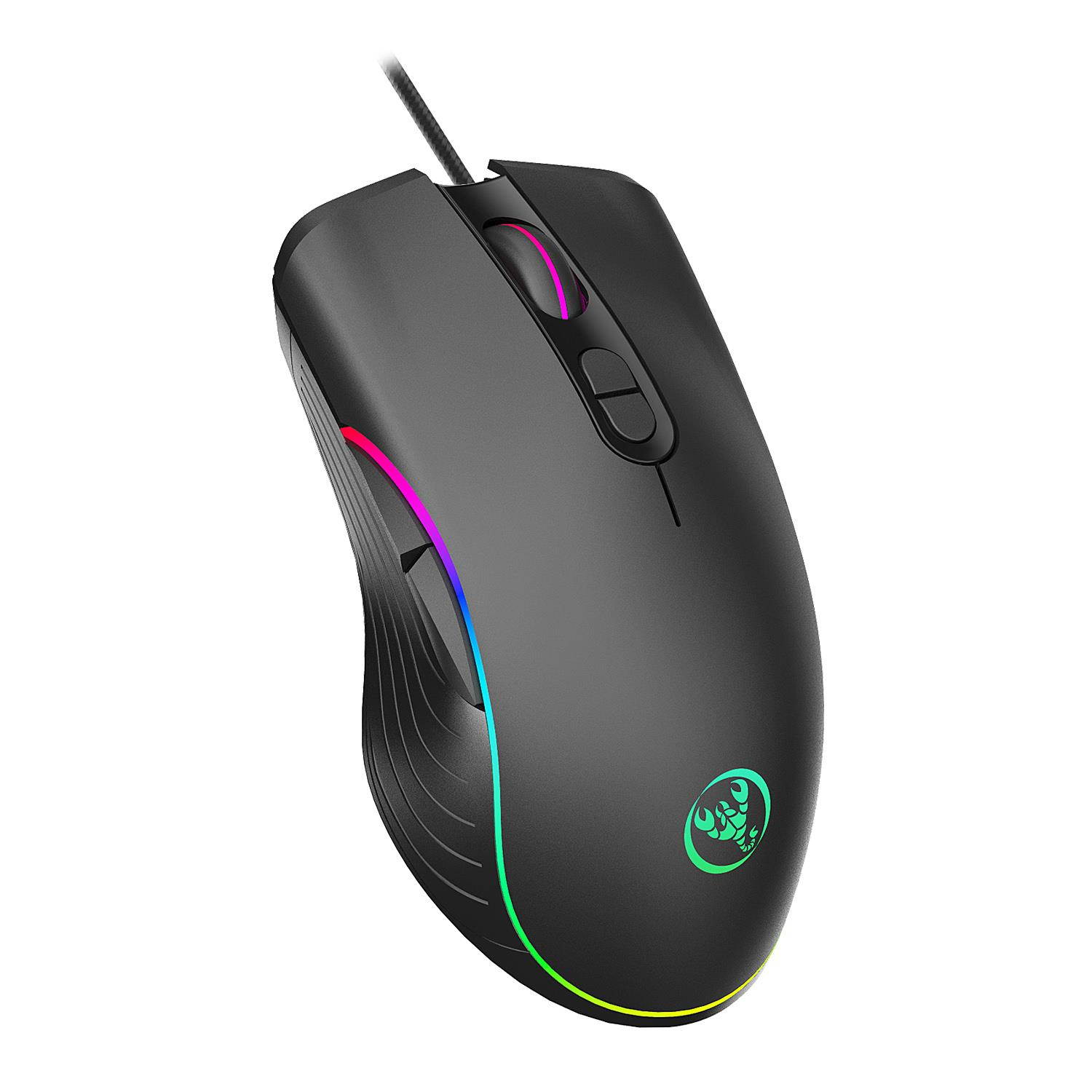 4-level adjustable DPI RGB marquee gaming mouse Supports macro programming