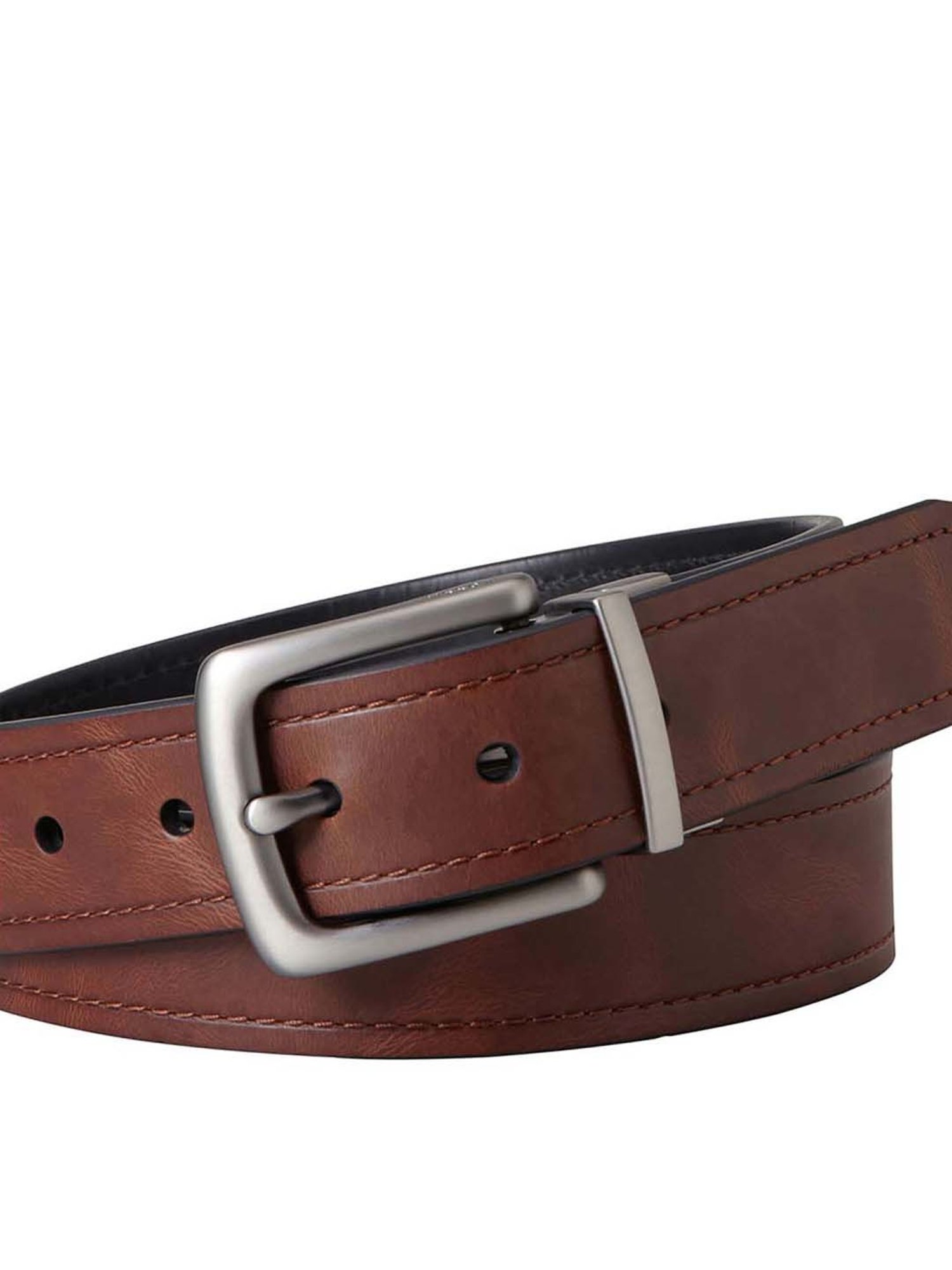 Fossil Parker Brown Leather Casual Belt For Men