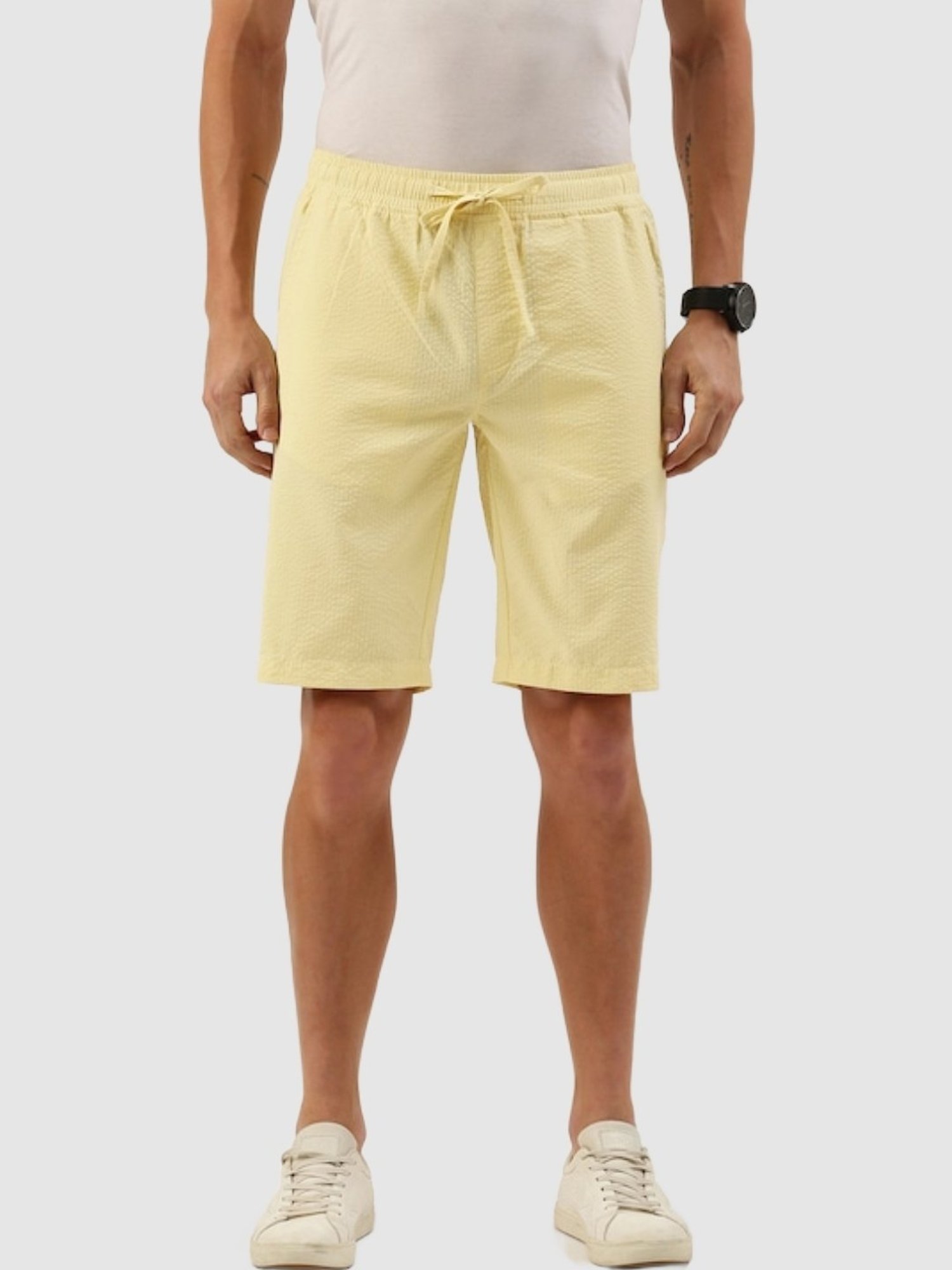 Bene Kleed Cream Regular Fit Shorts
