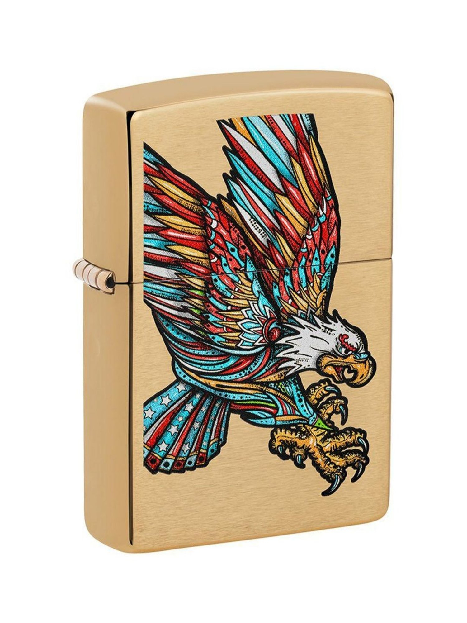Zippo Multicolor Tattoo Eagle Design Brass Pocket Lighter