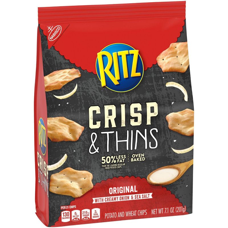 Ritz Crisp & Thins Sea Salt Potato And Wheat Chips - 7.1oz