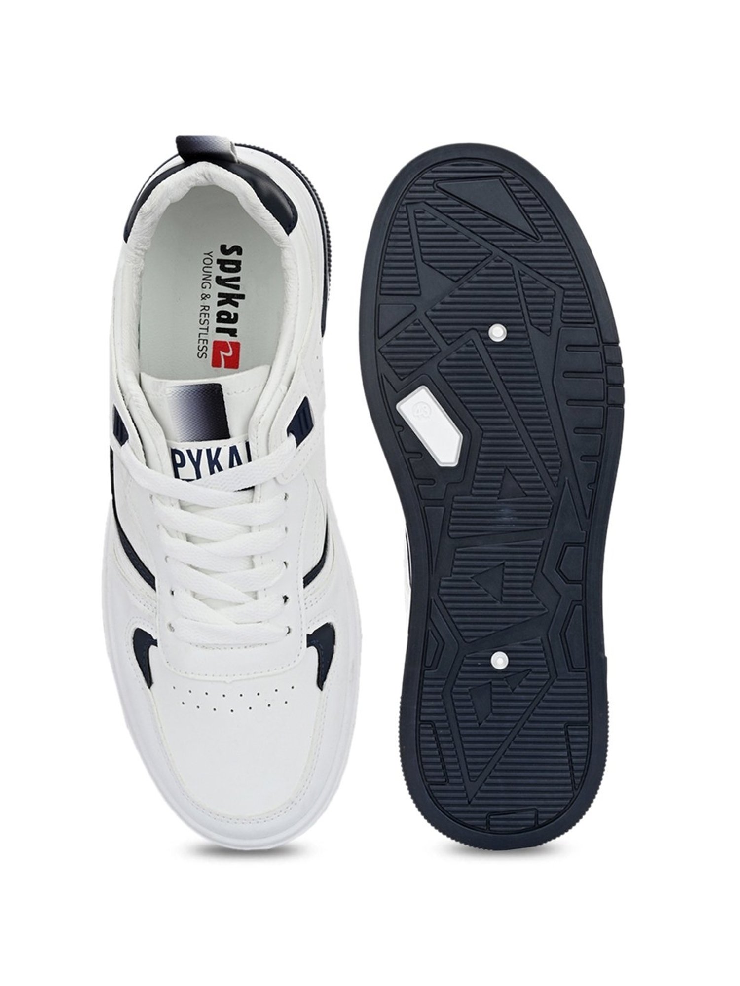 Spykar Men's Serge White Casual Sneakers