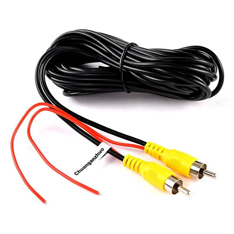 RCA Video Cable CAZBC13 CAR Reverse Rear View Parking Camera Video Extension Cable with Detection Wire 6 Meters