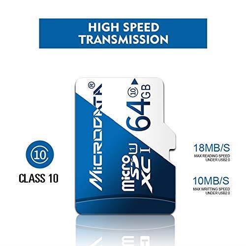 Alice Zeng 64GB U3 Blue and White TF (Micro SD) Memory Card