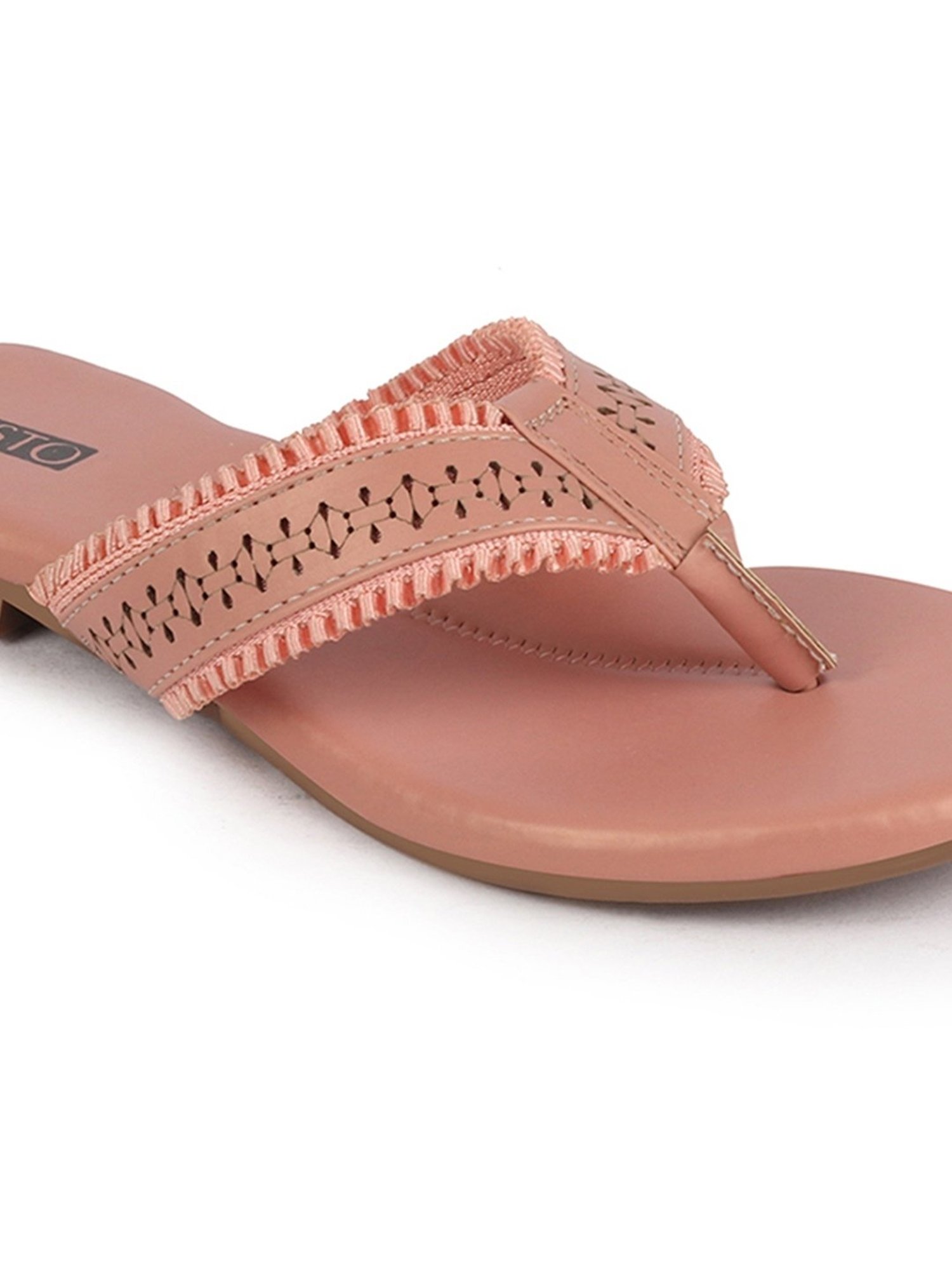 Fausto Women's Pink Thong Sandals