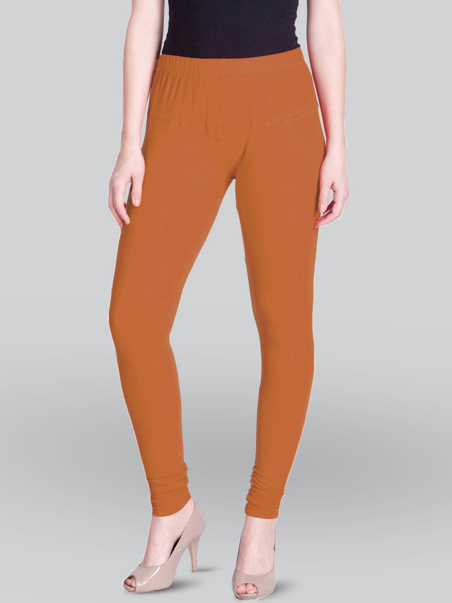Lyra Rust Cotton Full Length Leggings