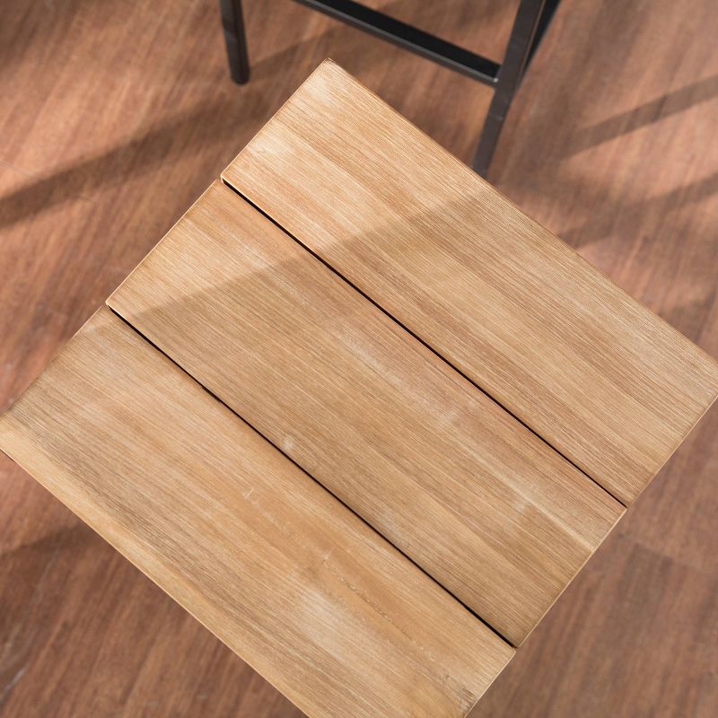 Rockshire 2pk Outdoor Bar Stools Natural/Black - Aiden Lane