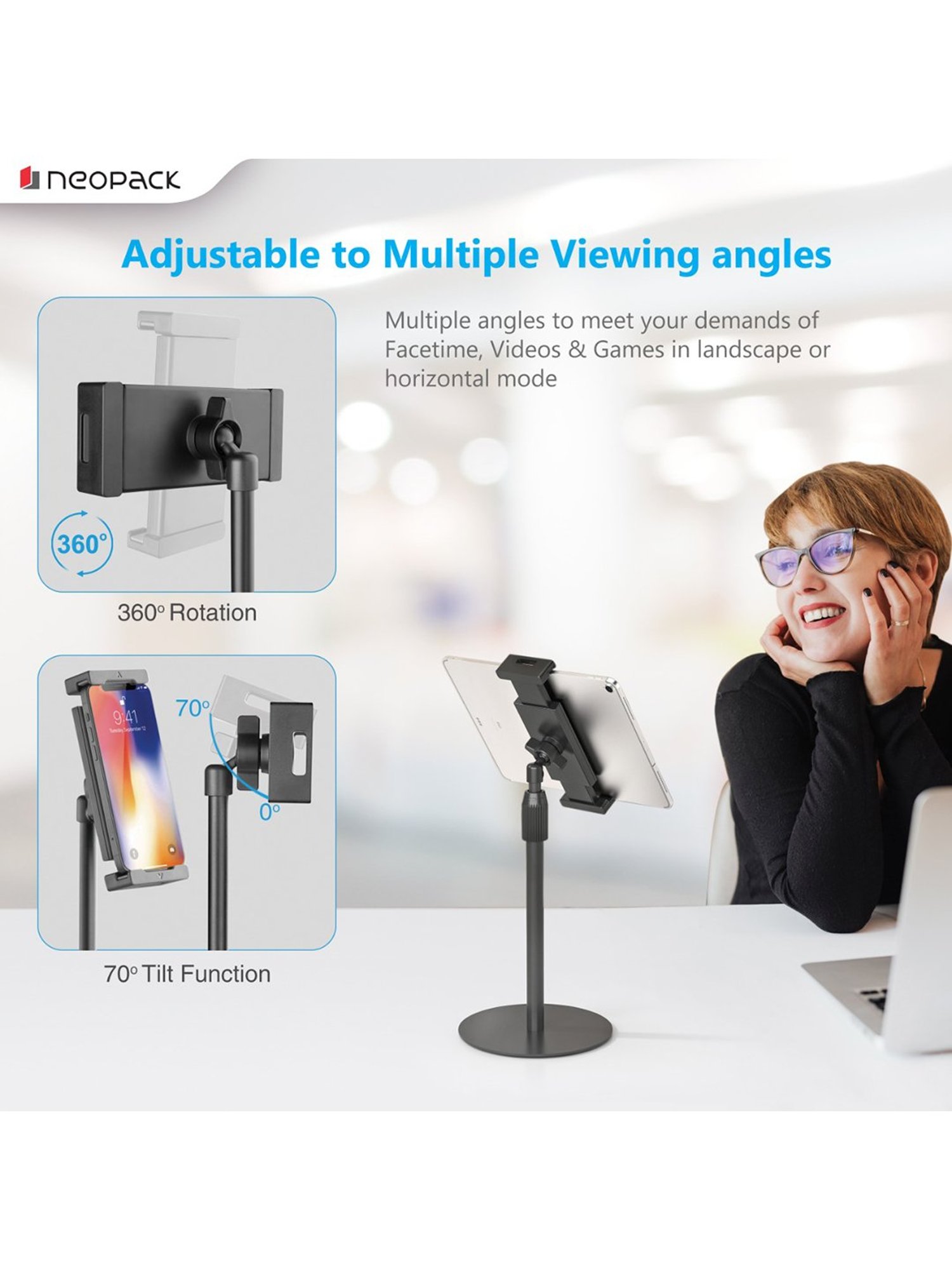 GRIPP Magic Stand Compatible for All Mobile Phones Devices (Black)