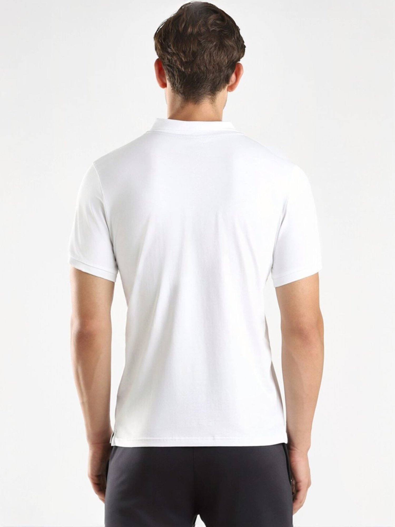 Reebok White Slim Fit Sport polo