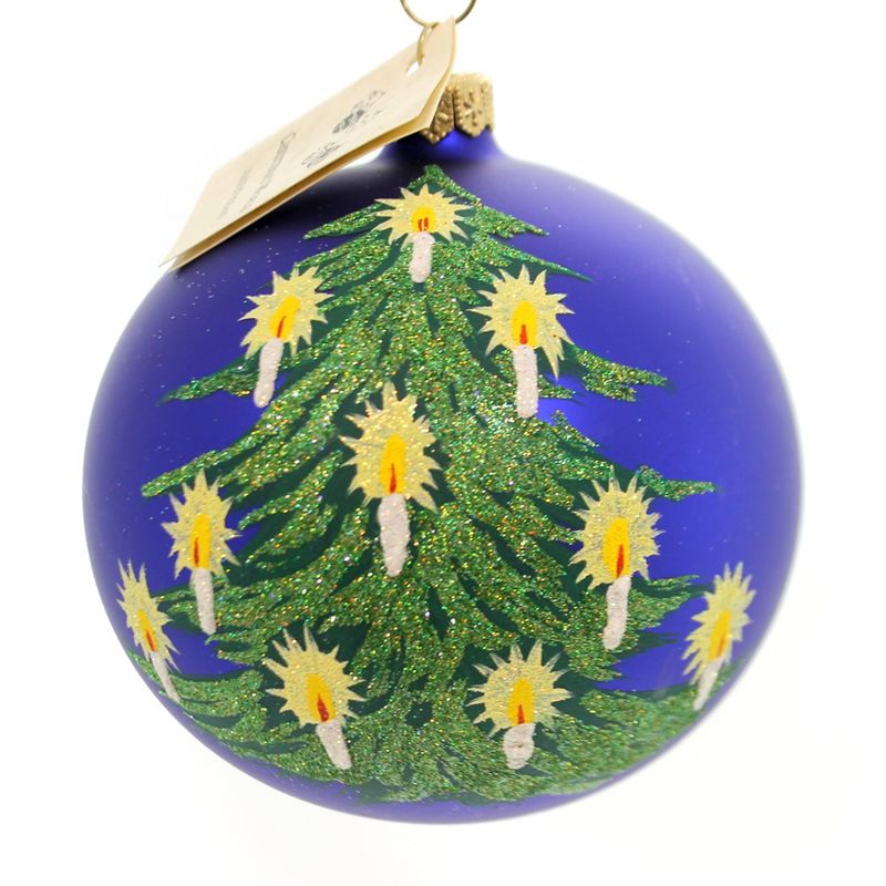 Christina's World Blue Candlelight Santa Ornament Santa Vintage  -  Tree Ornaments