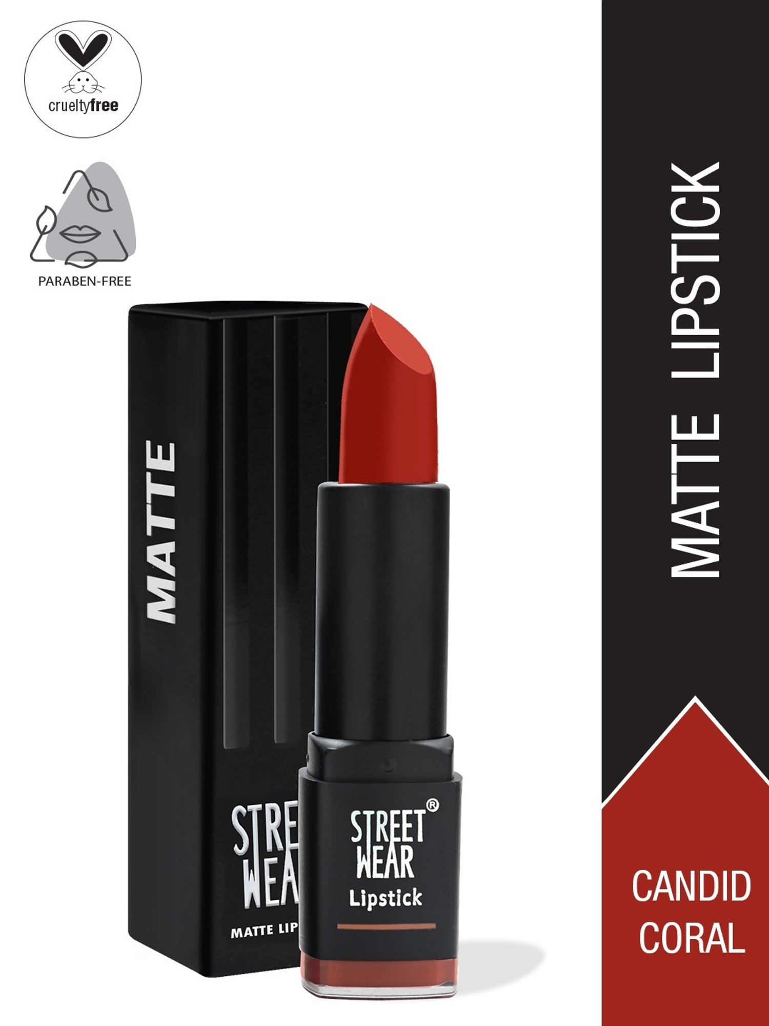 Street Wear Matte Lipstick Candid Coral - 4.2 gm