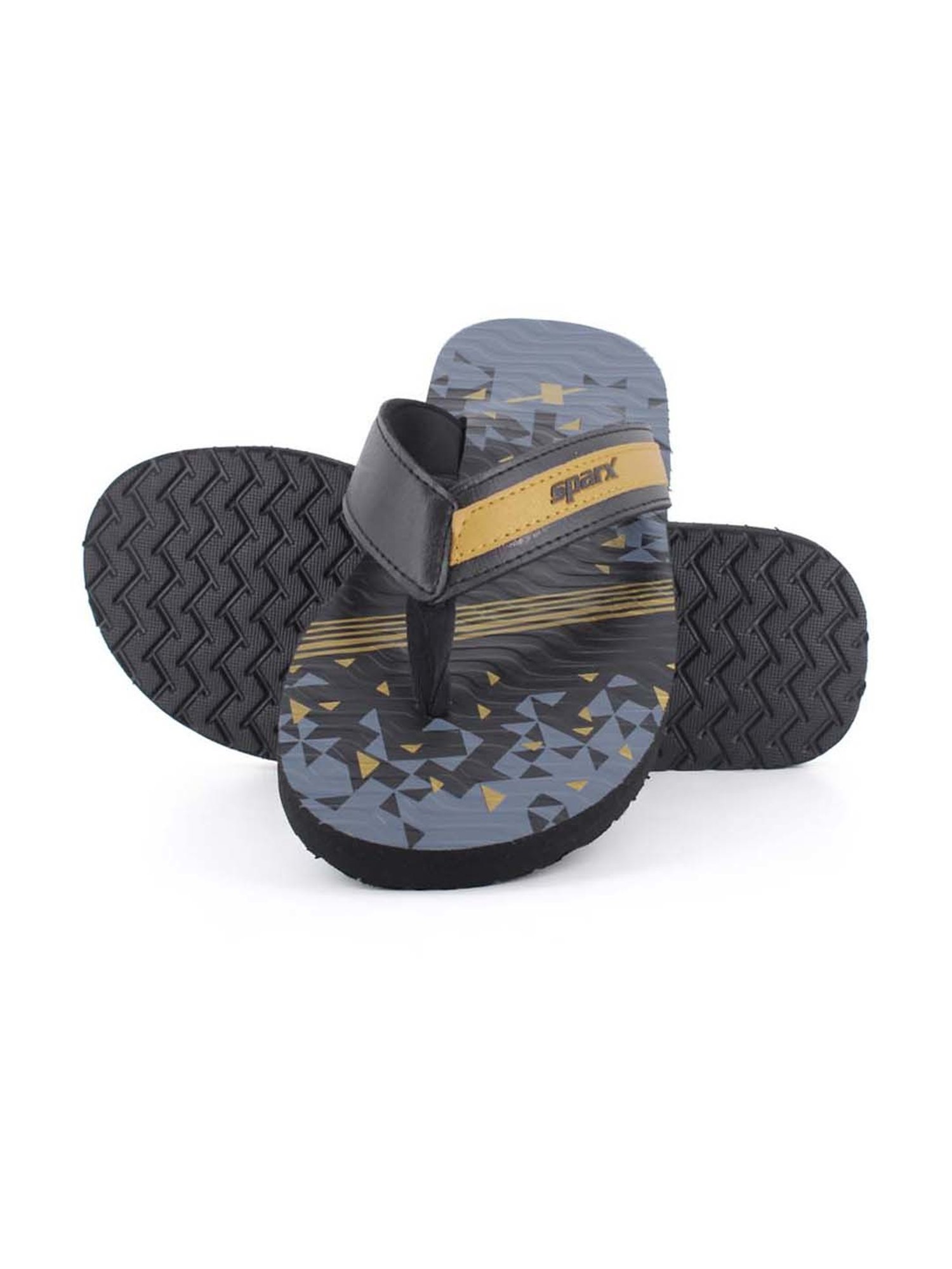 Sparx Men's Black Flip Flops