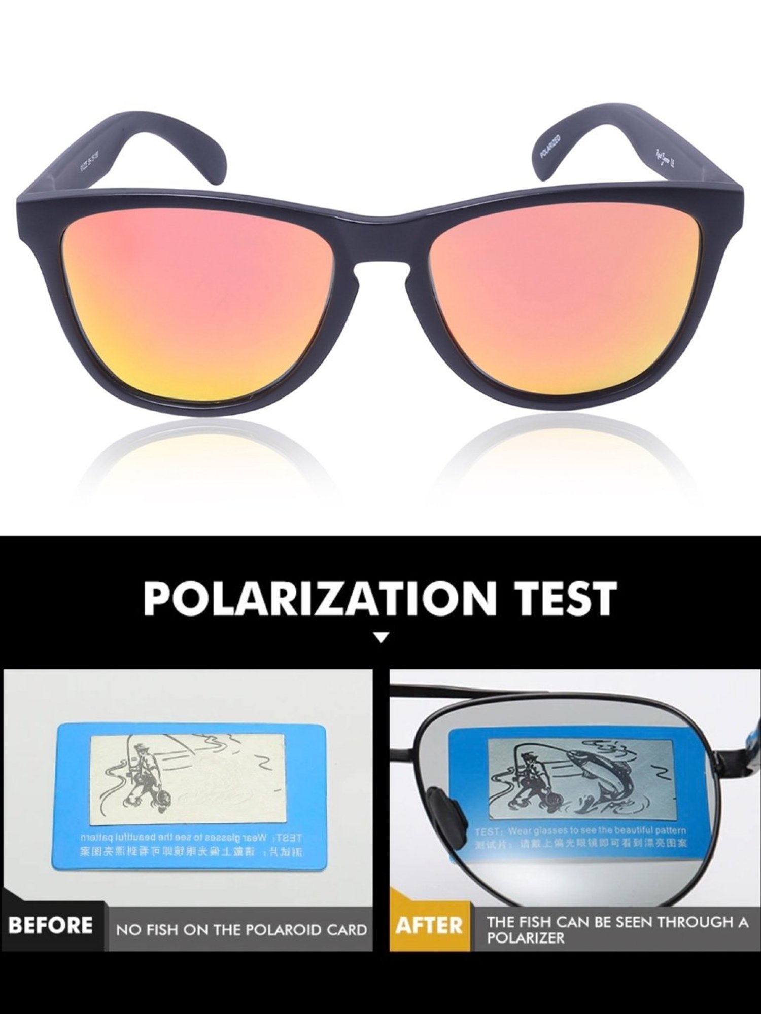 Resist Eyewear Orange Wayfarer UV Protection Unisex Sunglasses
