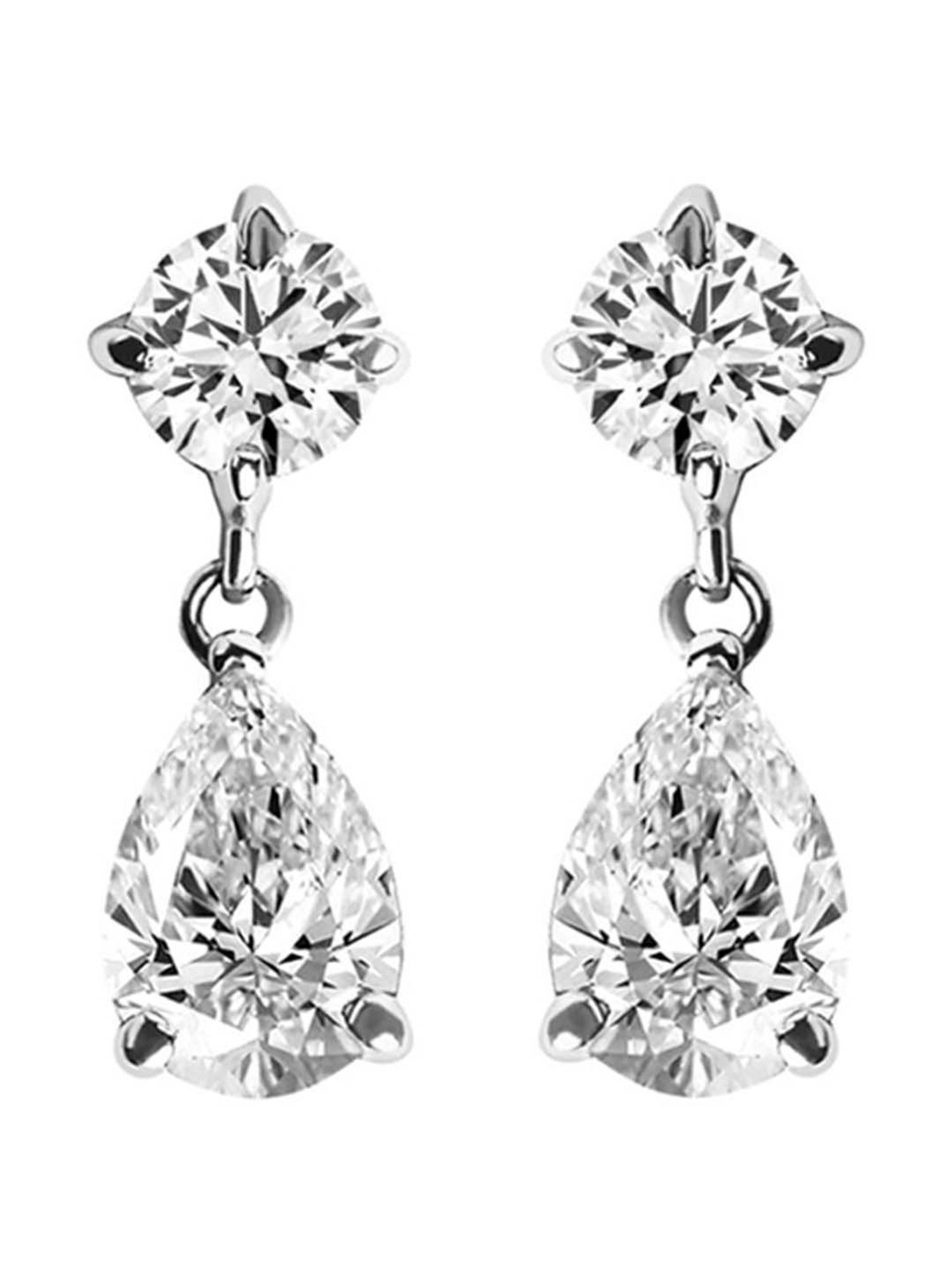 Clara 92.5 Sterling Silver Stone Liba Drop Earrings for Women