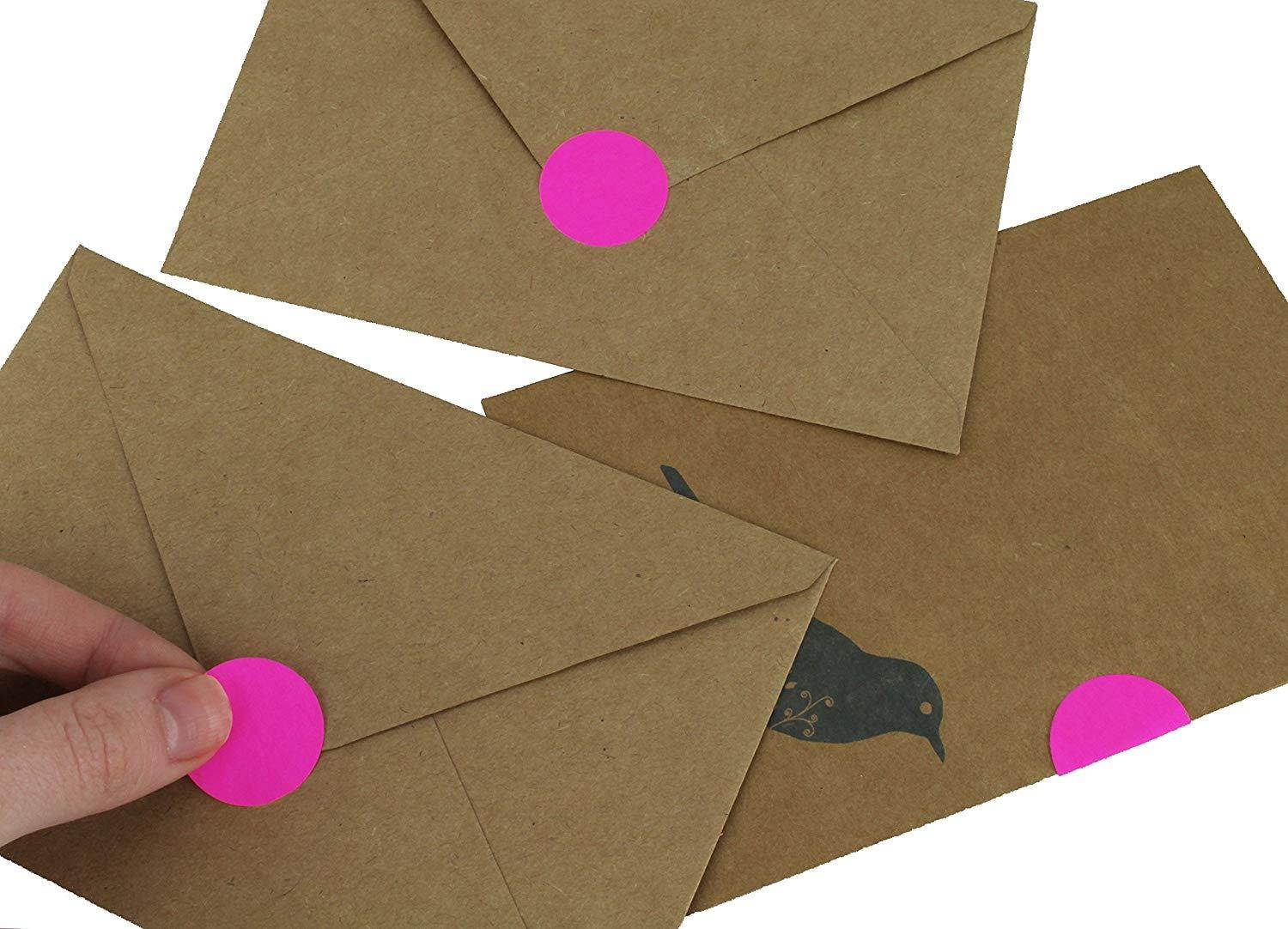 ChromaLabel 1 inch Removable Color-Code Dot Labels | 1,000/Roll (Fluorescent Pink)