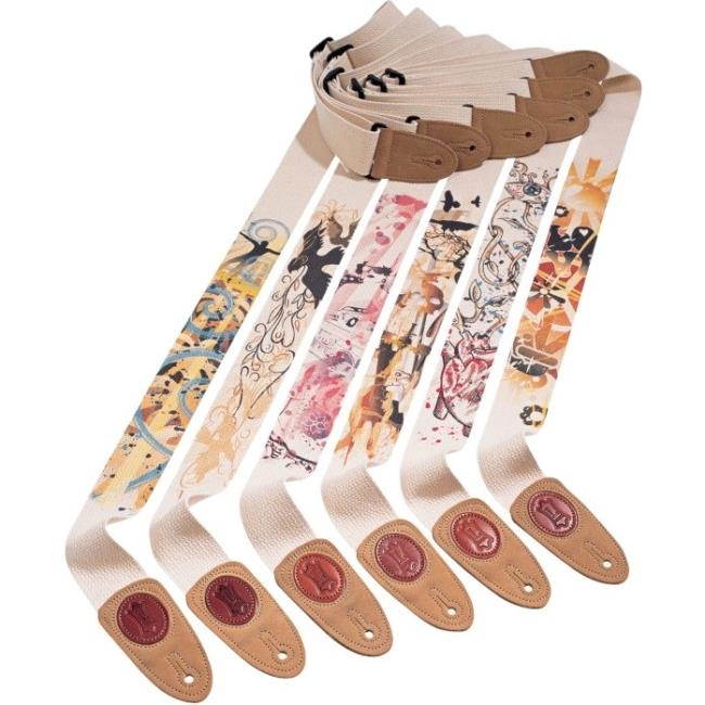 Levy's MSSC8U-008 2" Cotton Urban Print Guitar/Bass Strap- Flower Swirls