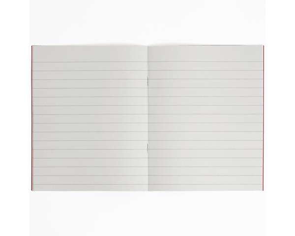 Rhino Exercise Book, 8 x 6.5 Inches, 48 page,  12mm ruled lines, Red Cover (Pack of 10)