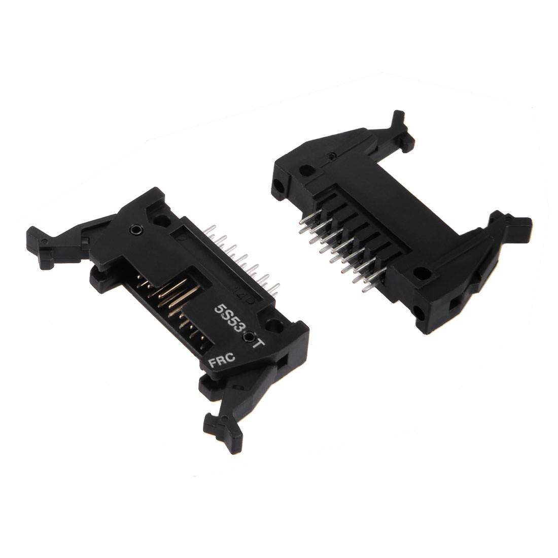 10Pcs 2x7-Pin 2.54mm Pitch Double Rows Straight Connector PCB IDC Ejector Header