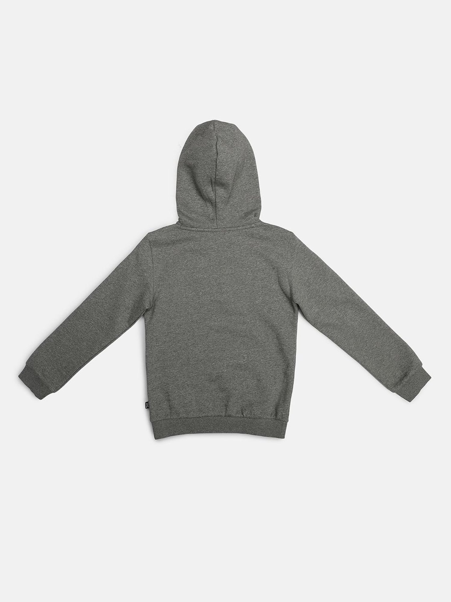 Puma Kids KA Medium Grey Heather cotton Logo Print Hoodie