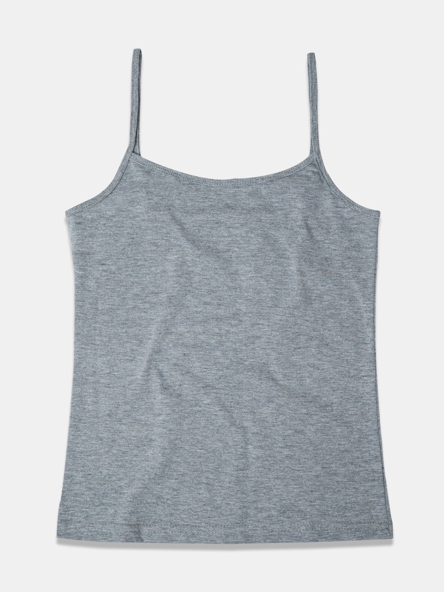 Sillysally Kids Grey Melange Solid Camisole (Pack of 3)