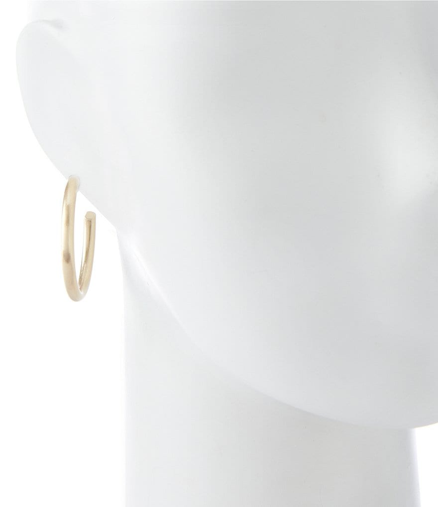 Southern Living Brushed Hoop Earrings