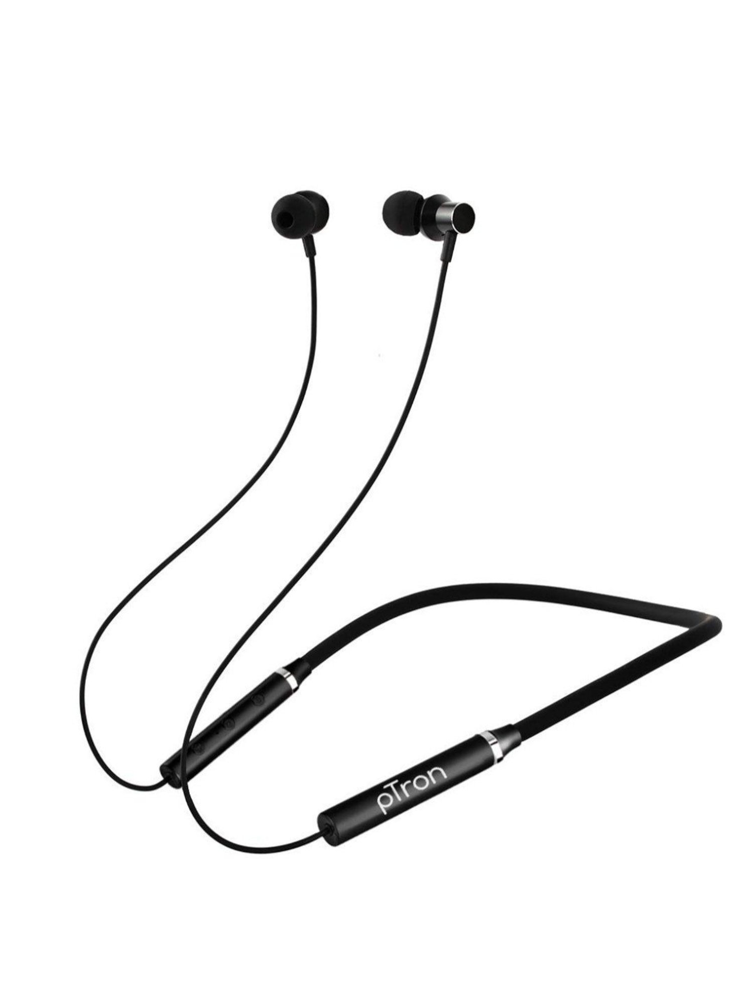 PTron Tangentbeat in-Ear Bluetooth 5.0 Wireless Neckband with Mic (Black)