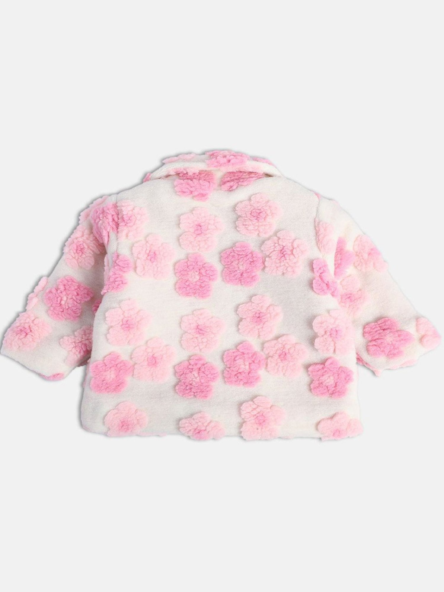 MINIKLUB Kids Pink Self Design Full Sleeves Jacket