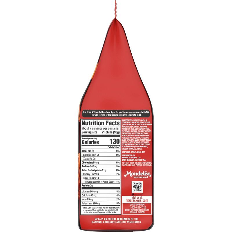 Ritz Crisp & Thins Buffalo Potato Chips - 7.1oz