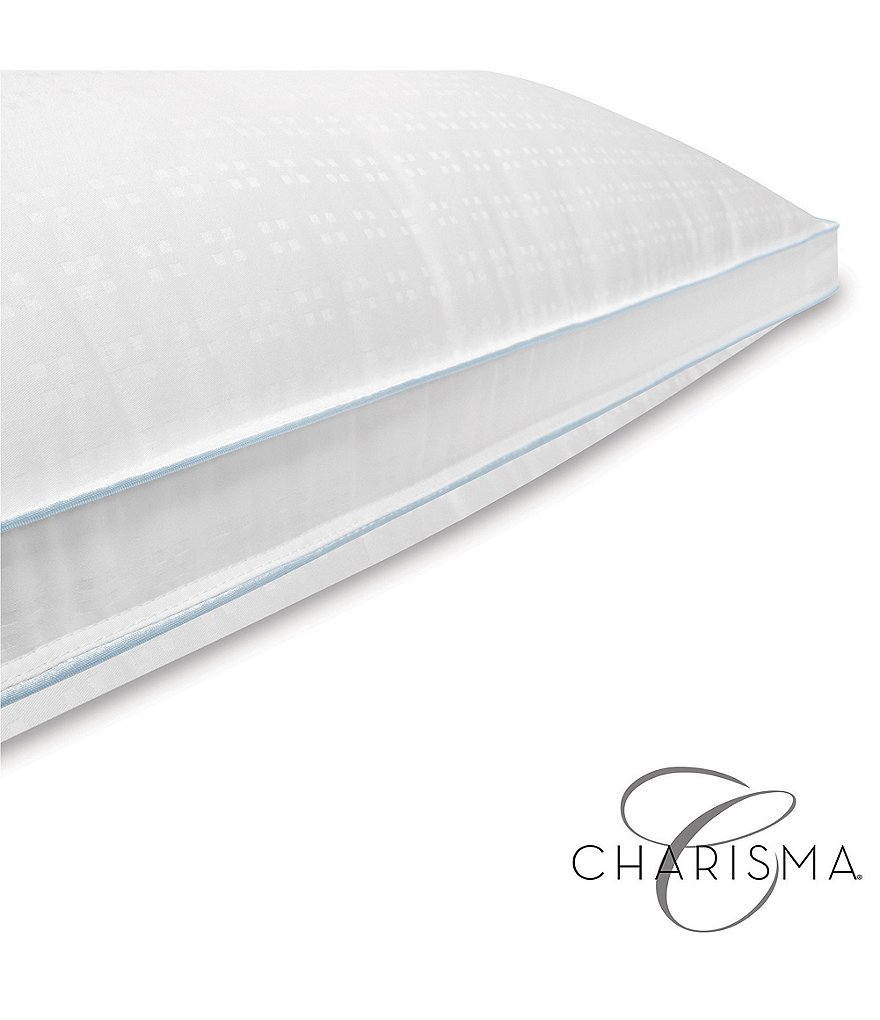 Charisma Set of 2 Gel-Infused Memory Foam Cluster and Gel Fiber Bed Pillow