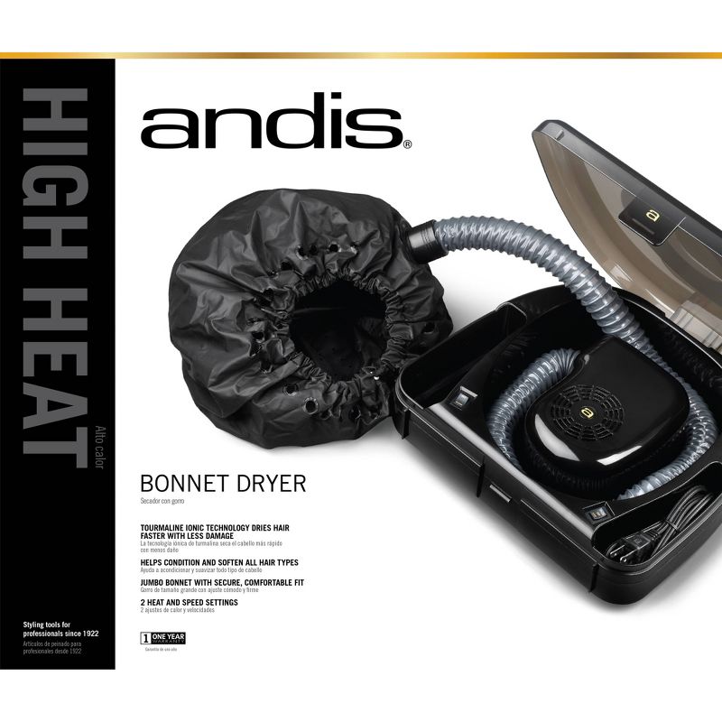 andis Bonnet Hair Dryer - Black