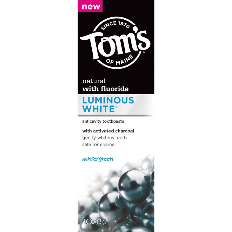 Tom's of Maine Luminous White Toothpaste Charcoal Wintergreen - 4oz