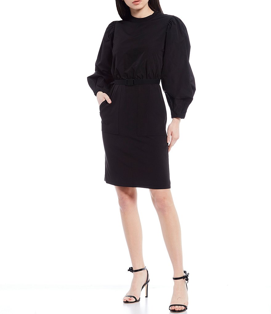 LDT Alecia Long Sleeve Puff Blouse Dress