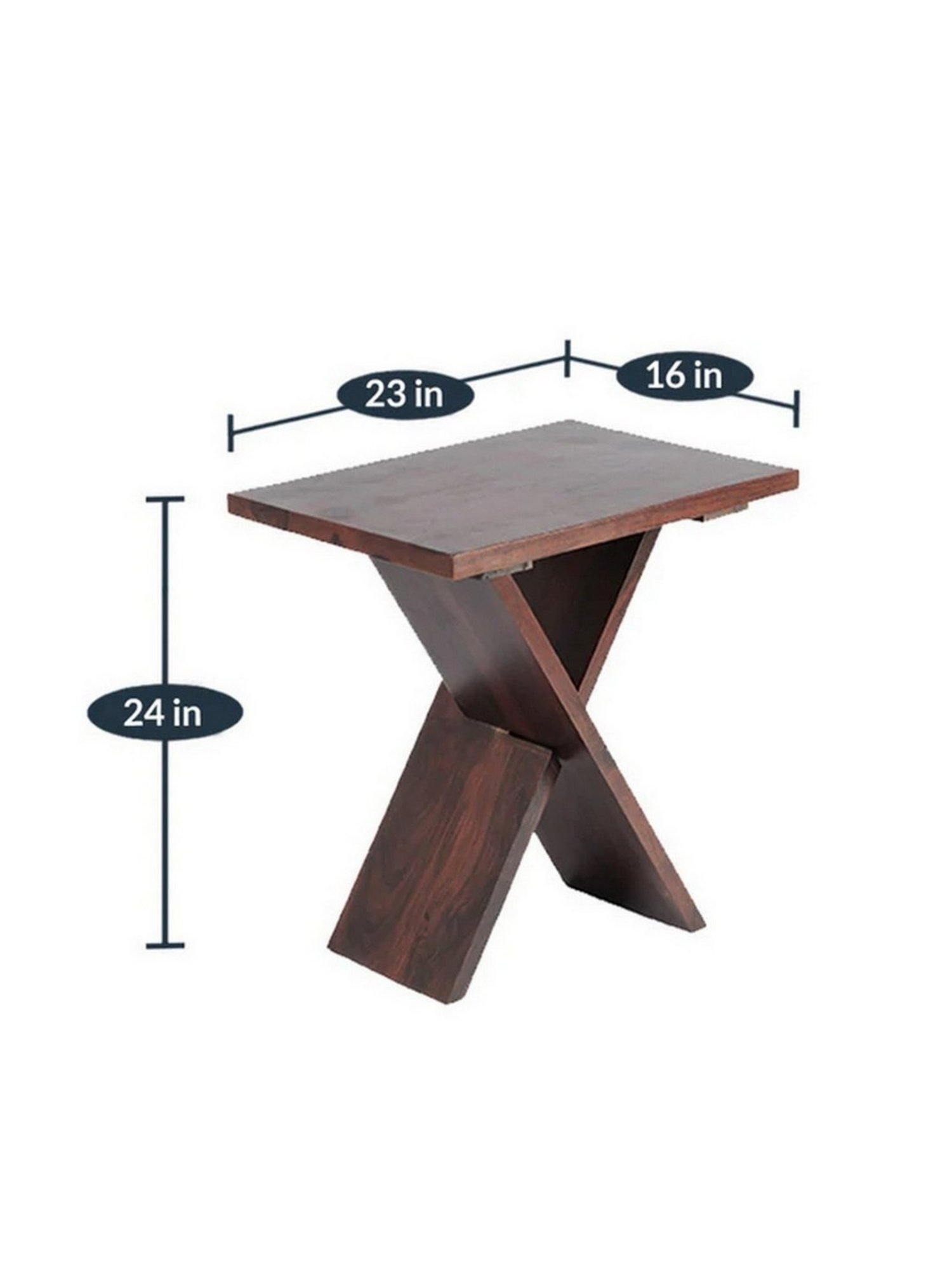 Ikiriya Darcy Solid Dark Brown Wood Coffee Table Dark Walnut Finish