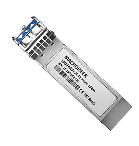 Macroreer E10GSFPLR 10GBASE-LR SFP+ Transceiver SMF Intel Compatible 1310nm 10 Gbps Gigabit Ethernet 1 x 10GBase-LR Fiber Optic Connectors Network Transceivers