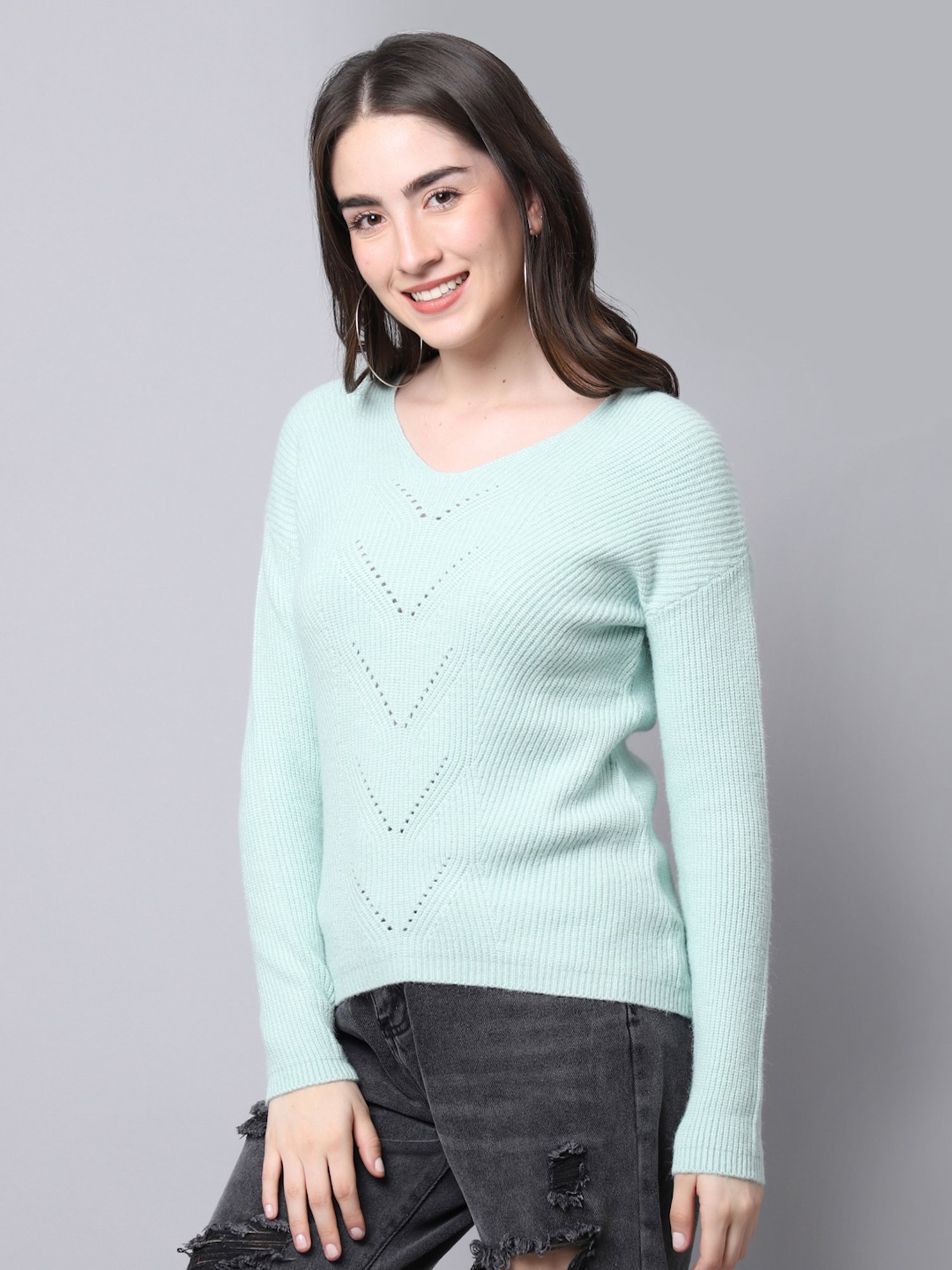 TAG 7 Green Regular Fit Sweater