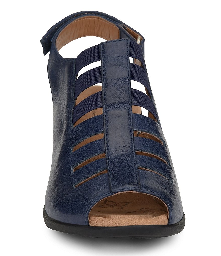 Comfortiva Faye Leather Block Heel Sandals