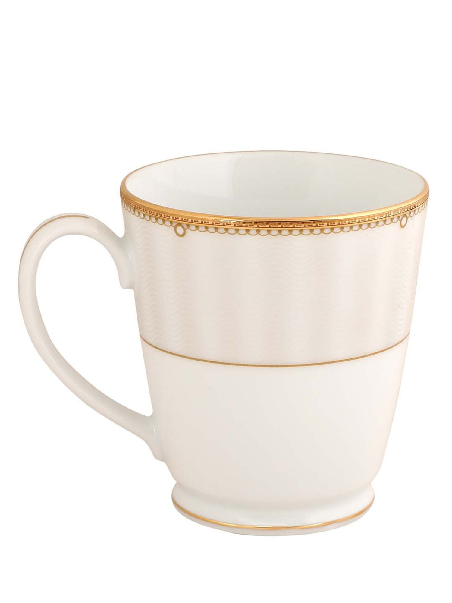 NORITAKE Hearth Off-White & Beige Porcelain Milk Mug (0.37 L) - Set of 1