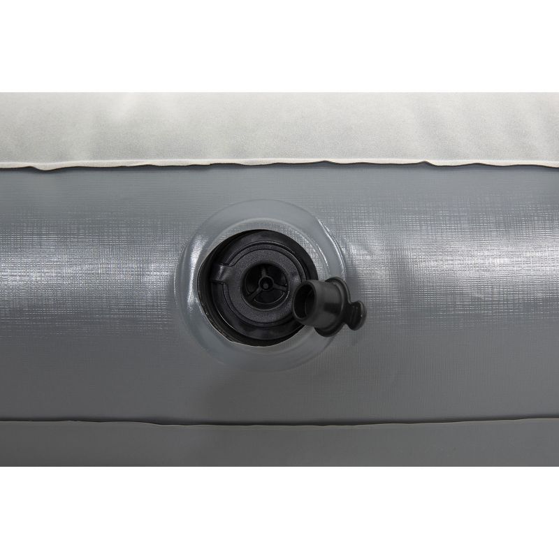 Bestway Indoor Outdoor Multi Max Inflatable Lounger Sofa Couch or Double Bed with AC Air Pump, Repair Patch, and Storage Carrying Bag, Gray