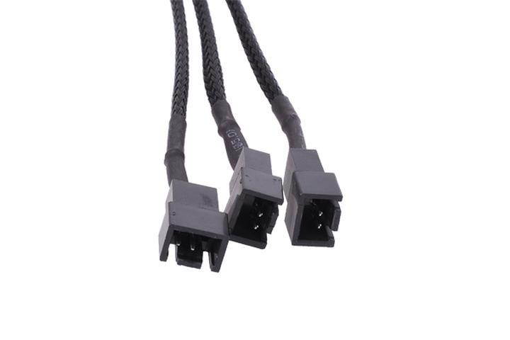 Phobya 4-Pin Voltage Reduction Cable, 5V/7V/12V - 30cm | Black(87485)