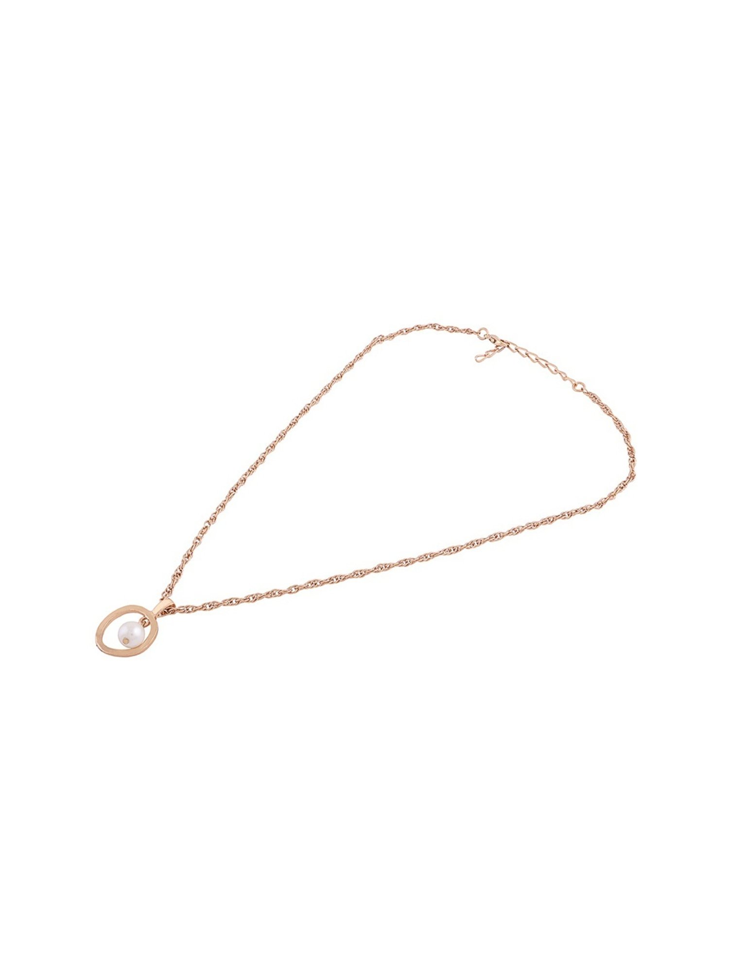 Zaveri Pearls Gold Tone Contemporary Pearl Drop Office Wear Chain-ZPFK14047