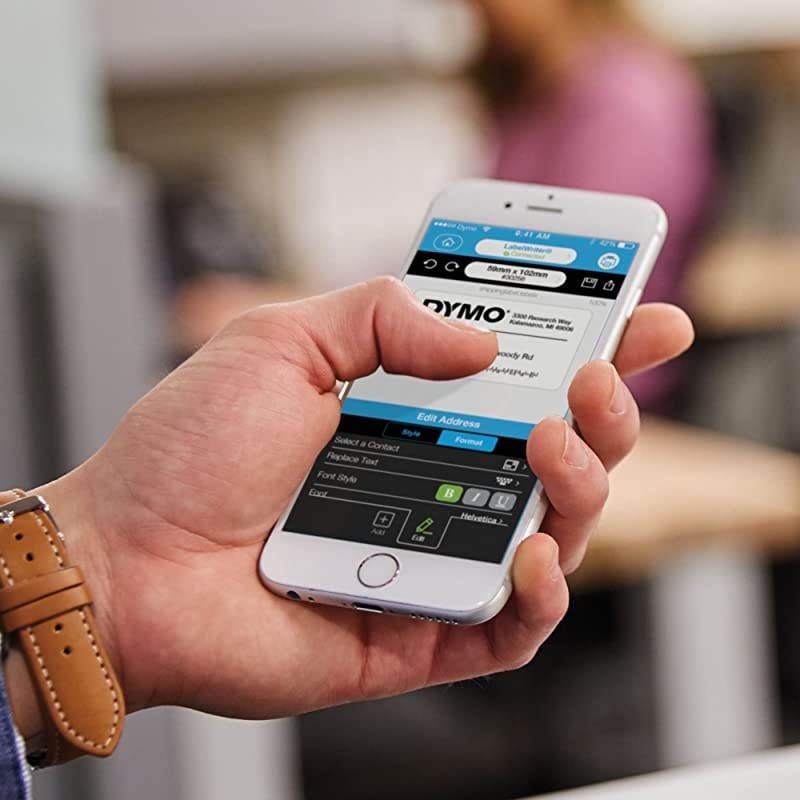 LabelWriter Wireless Label Printer | Direct Thermal Printer Great for Shipping Warehouse Labels Name Badges Barcodes and More Connect through WiFi For Home Office Organization Black